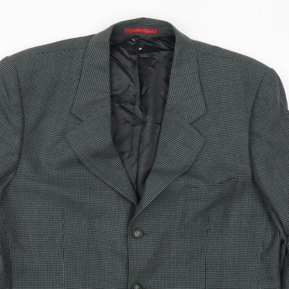 Mens UK Size 42 Debenham & Freebody Regular Green Suit Jacket