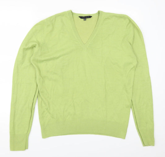 Janique Womens Green   Pullover Jumper Size 14