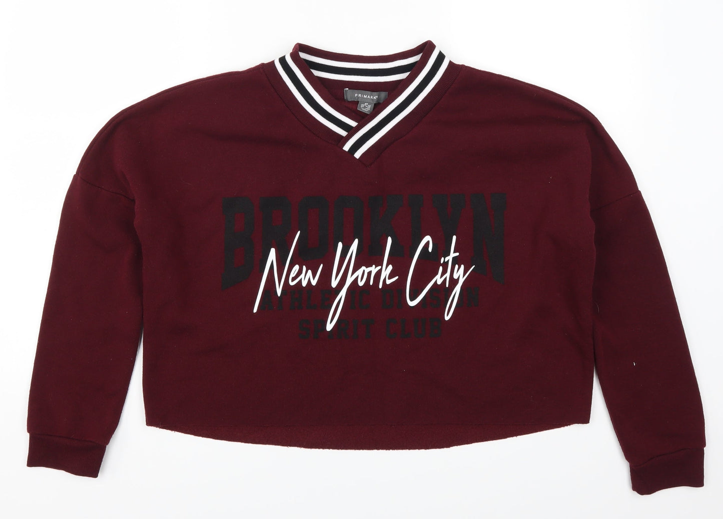 Primark Womens Red   Pullover Sweatshirt Size 6  - Brooklyn New York