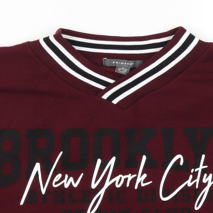 Primark Womens Red   Pullover Sweatshirt Size 6  - Brooklyn New York