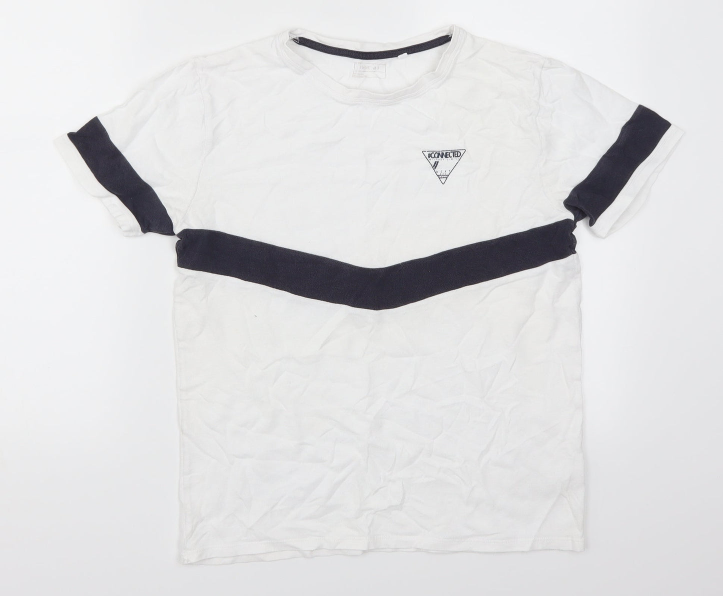 NEXT Boys White   Basic T-Shirt Size 13 Years  - #Connected