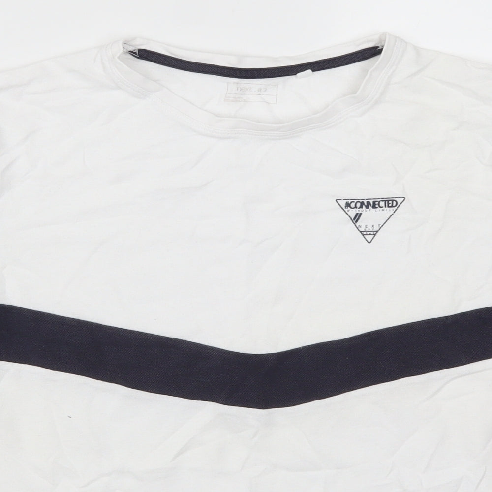 NEXT Boys White   Basic T-Shirt Size 13 Years  - #Connected
