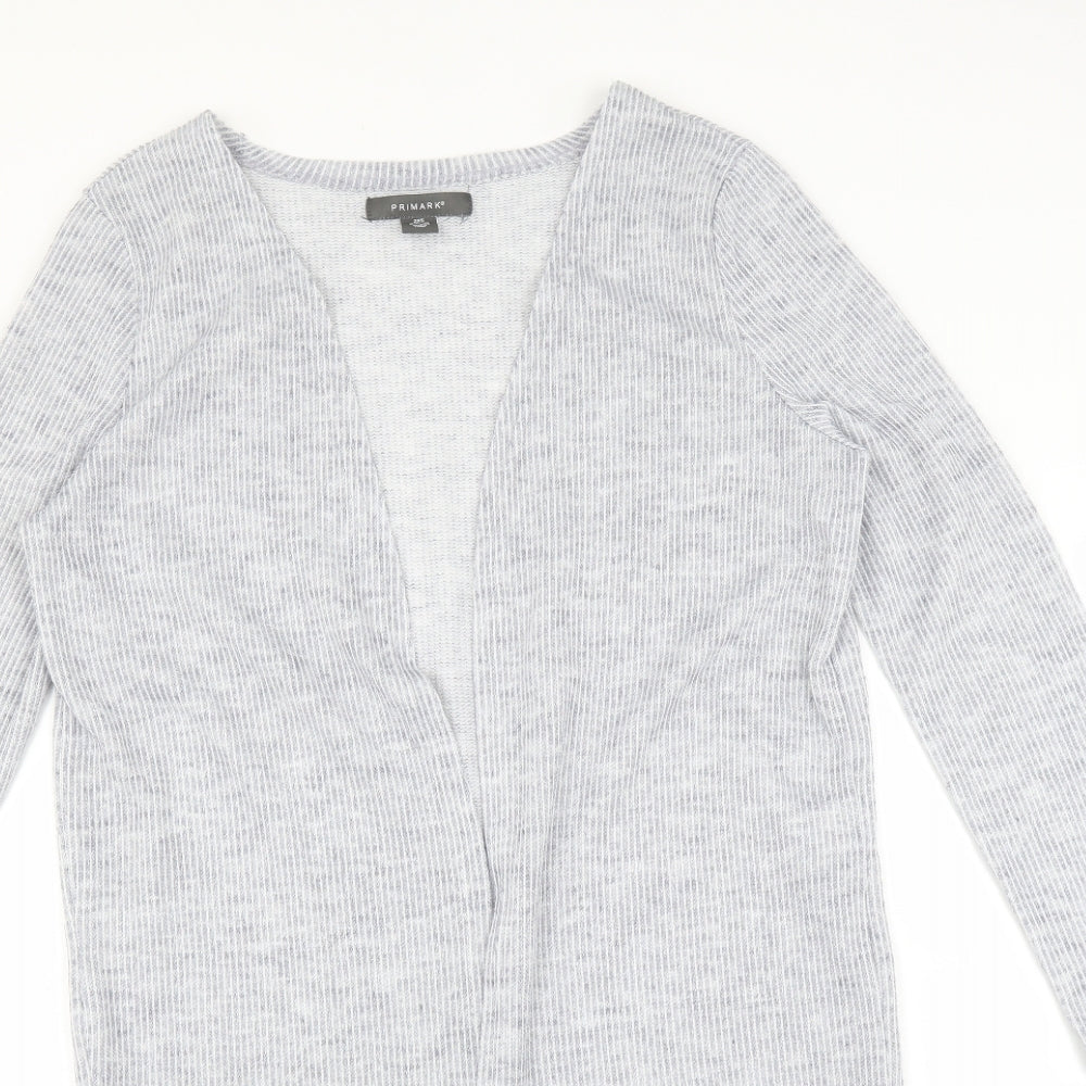 Primark Womens Blue Striped  Cardigan Jumper Size 2XS