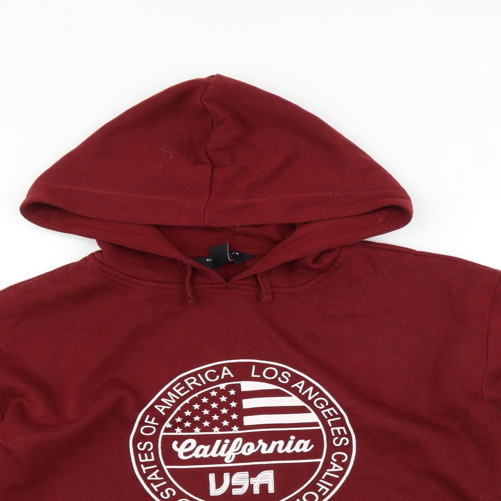 New Look Girls Red   Pullover Hoodie Size 12-13 Years  - california usa cropped