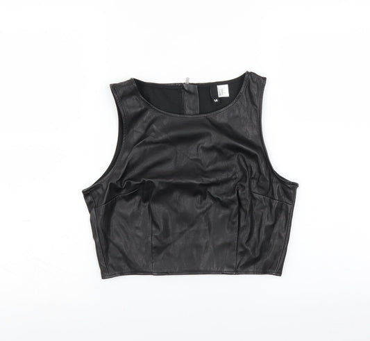 Divided by H&M Womens Black   Basic Blouse Size 14