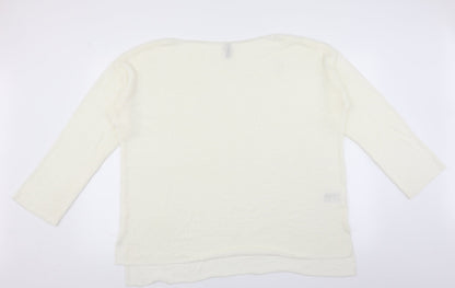 Divided by H&M Womens Ivory   Pullover Jumper Size L