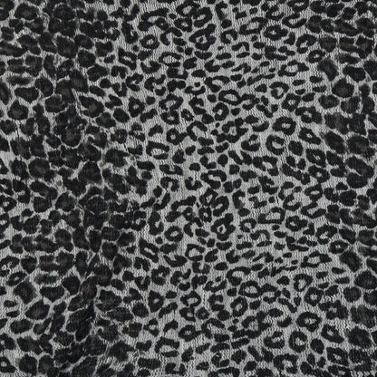 Preworn Womens Black Animal Print  Cape Jumper One Size  - fringe detail