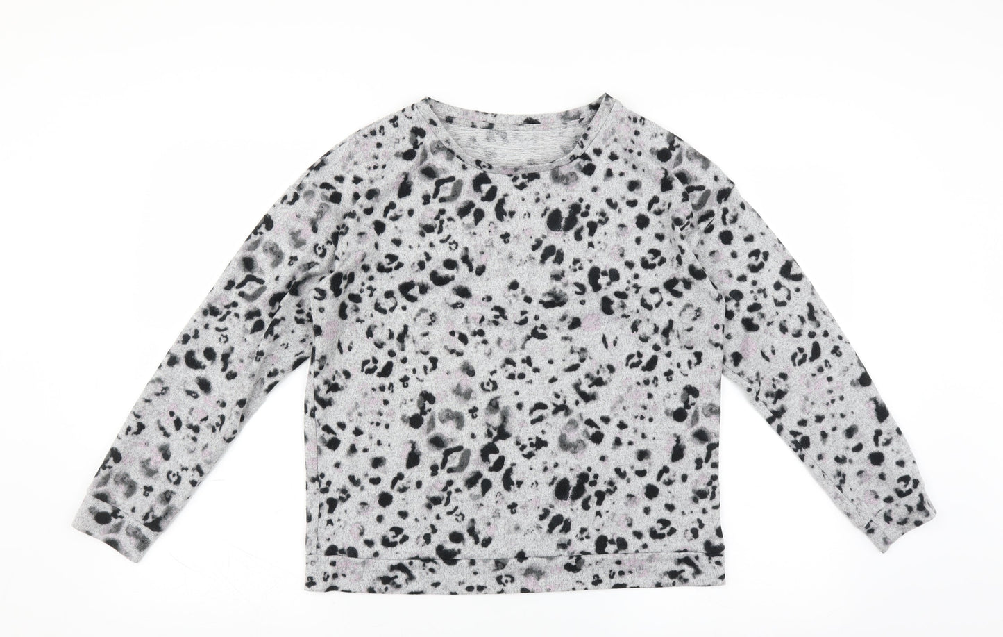 George Womens Grey Animal Print  Top Pyjama Top Size 8