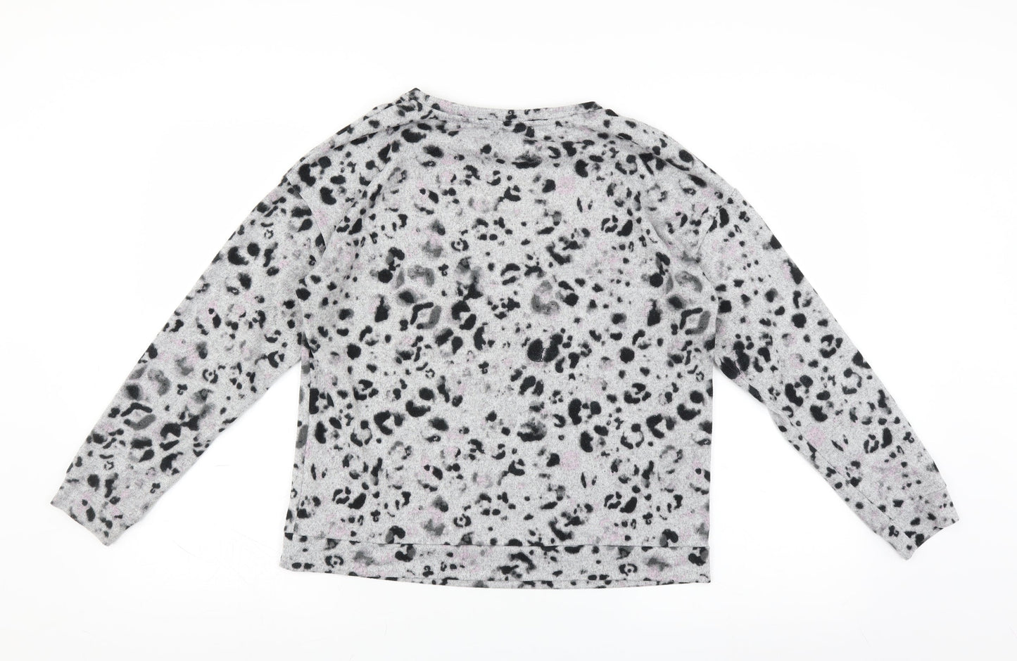 George Womens Grey Animal Print  Top Pyjama Top Size 8