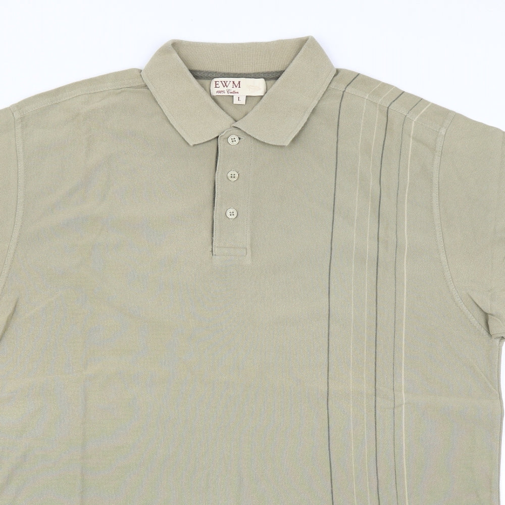 EWM Mens Green    Polo Size L