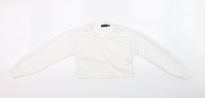 Womens UK Size 12 PRETTYLITTLETHING White Basic T-Shirt