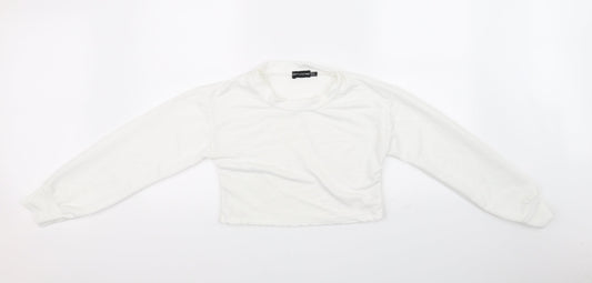 Womens UK Size 12 PRETTYLITTLETHING White Basic T-Shirt