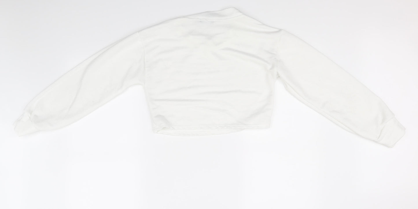 Womens UK Size 12 PRETTYLITTLETHING White Basic T-Shirt