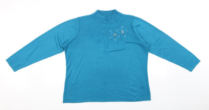 Bonmarché Womens Blue Pullover Jumper Size L