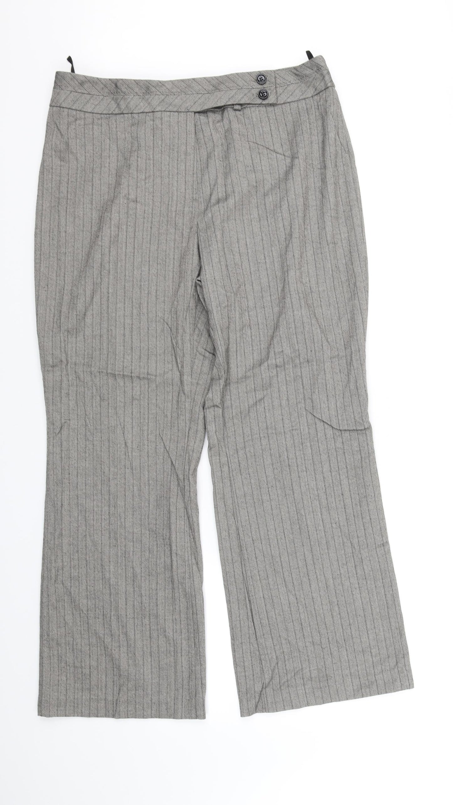 Womens UK Size 14 Marks and Spencer Regular Fit  Grey Trousers