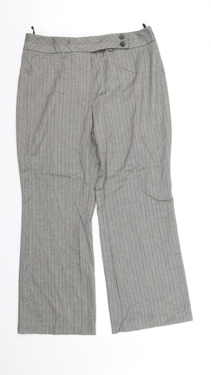 Womens UK Size 14 Marks and Spencer Regular Fit  Grey Trousers