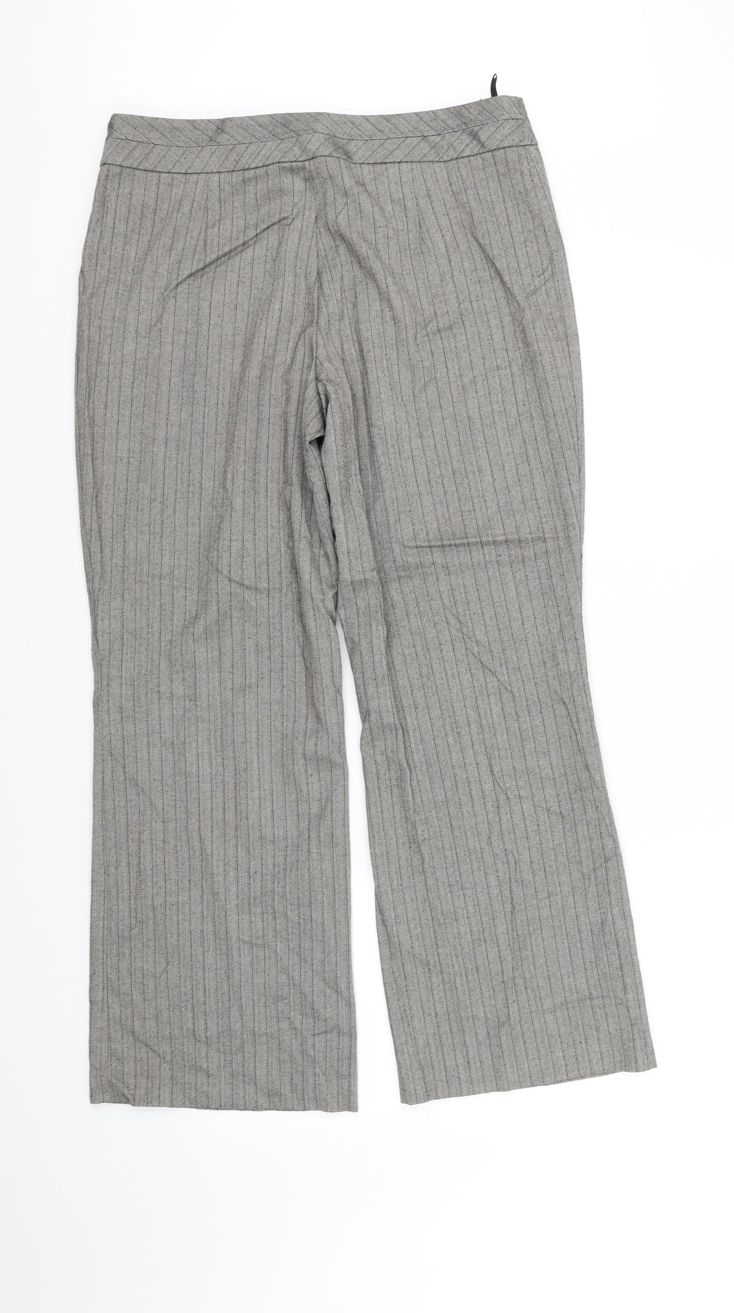 Womens UK Size 14 Marks and Spencer Regular Fit  Grey Trousers