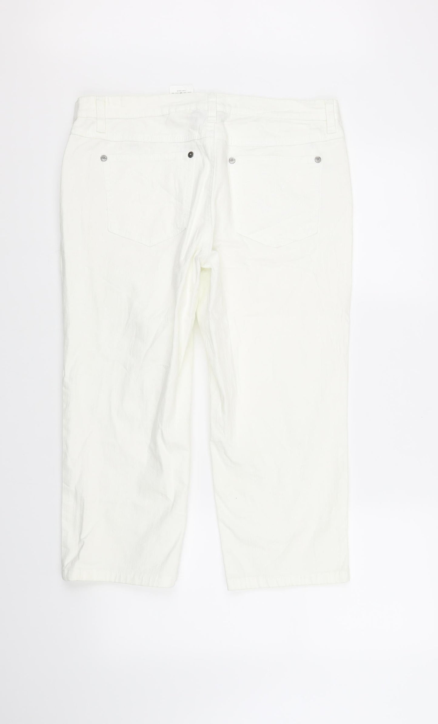 Womens UK Size 12 Bpc Regular Fit  White Trousers