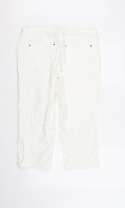 Womens UK Size 12 Bpc Regular Fit  White Trousers