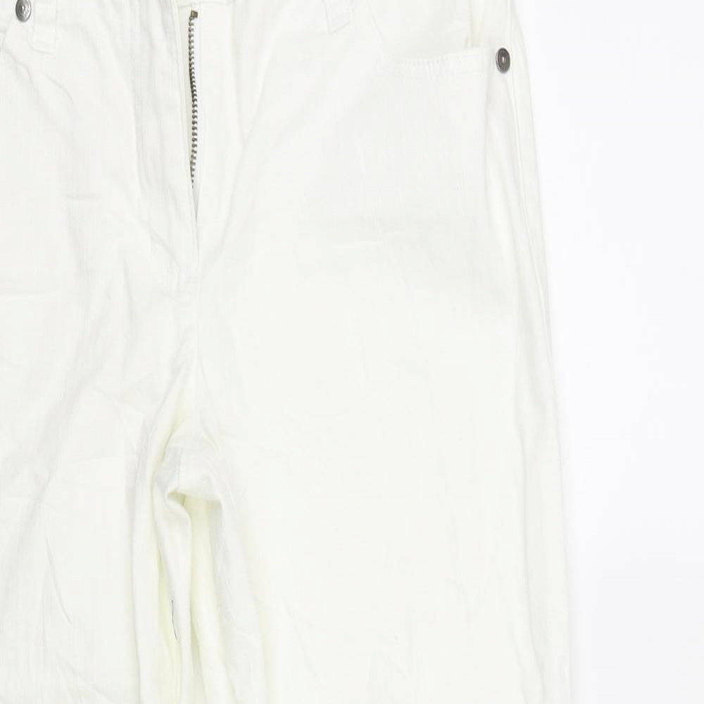 Womens UK Size 12 Bpc Regular Fit  White Trousers