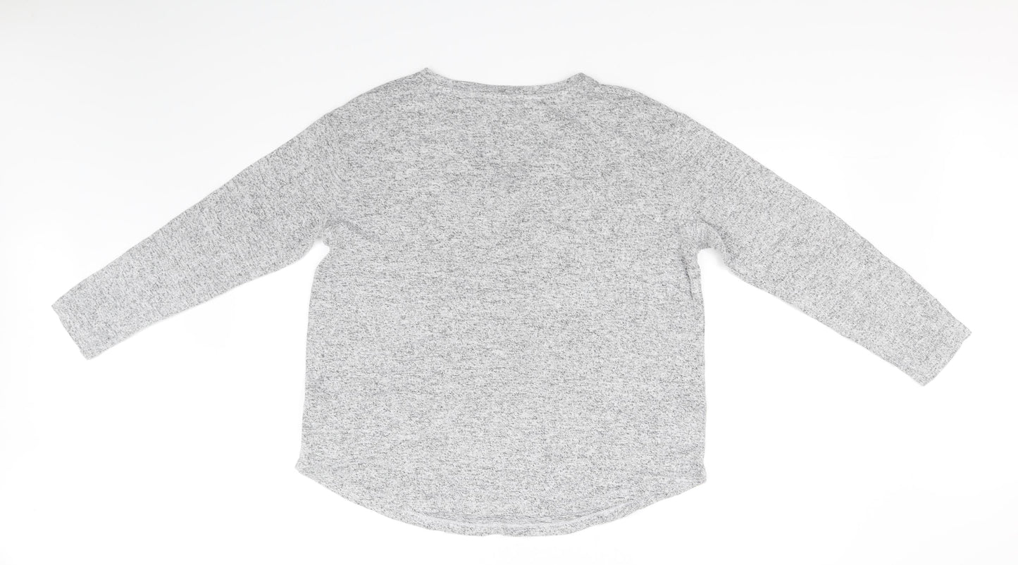 Womens UK Size 14 M&S Collection Grey Basic T-Shirt