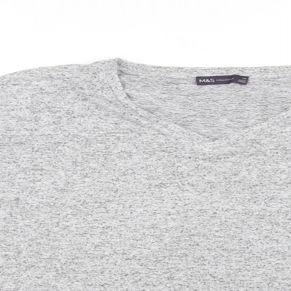 Womens UK Size 14 M&S Collection Grey Basic T-Shirt