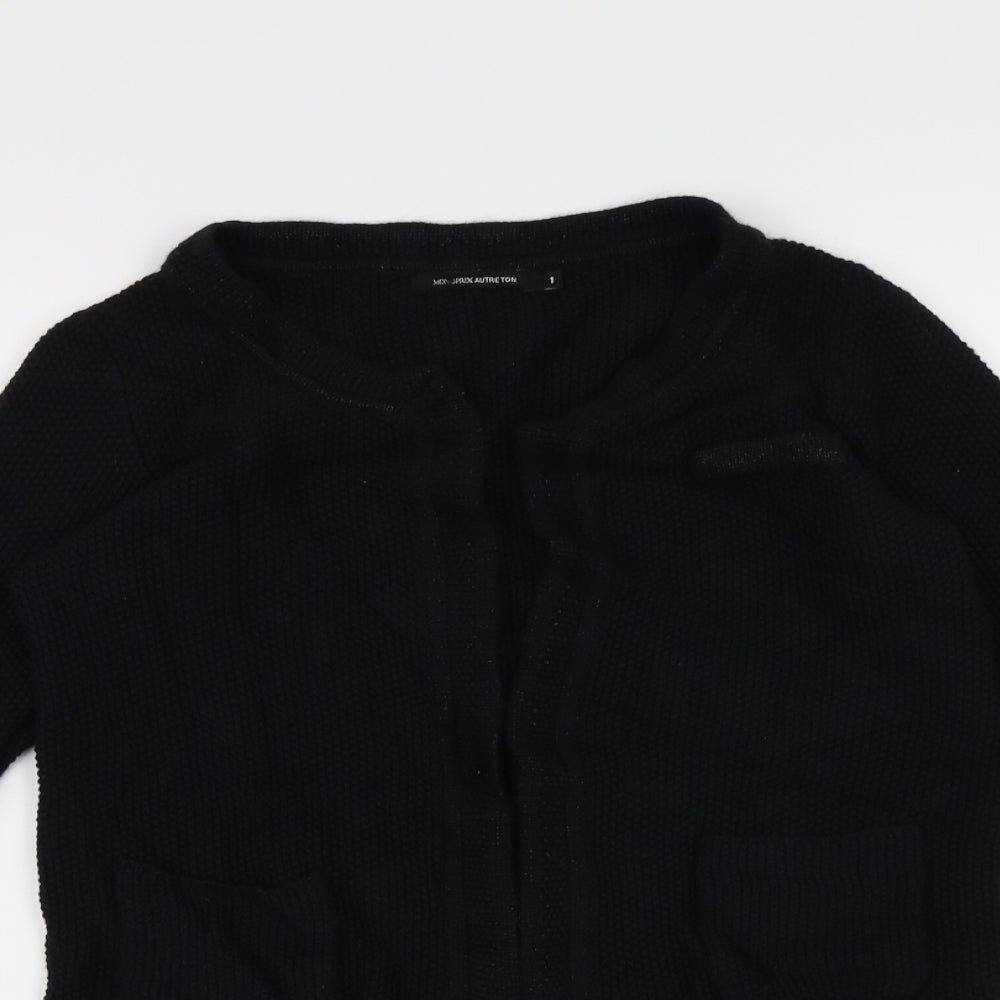 Monoprix Autreton Womens Black  Knit Cardigan Jumper Size S