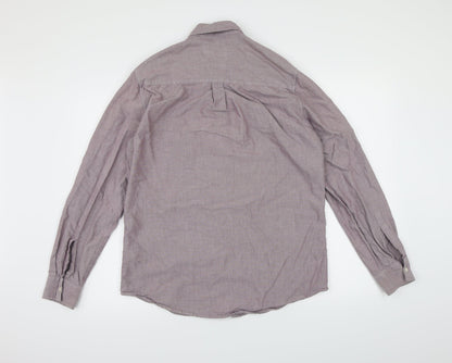 Mens UK Size M Topman Purple  Button-Up Long Sleeve Casual Shirt