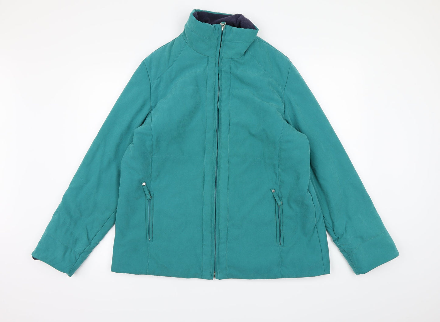 Klass Collection Womens Blue   Overcoat Coat Size L