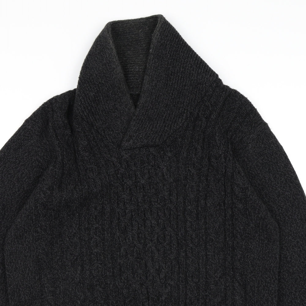 ACW85 Mens Grey  Knit Pullover Jumper Size M