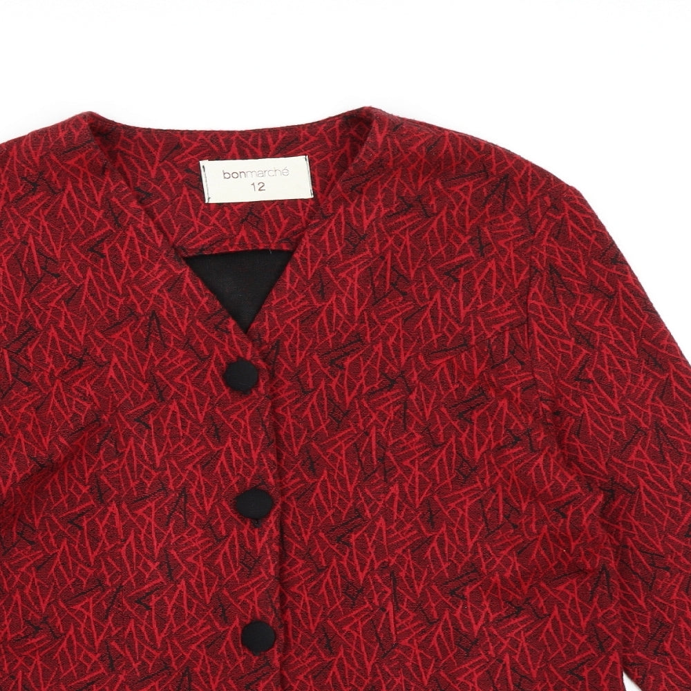 Womens UK Size 12 Bonmarché Red Jacket