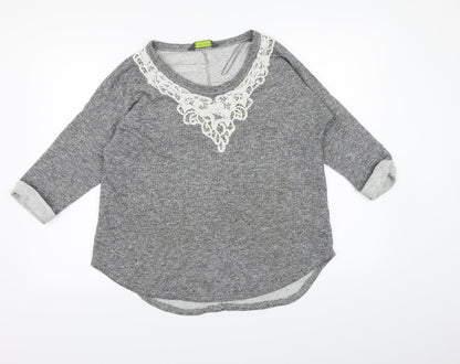 Blooming Marvellous Womens Grey  Knit Pullover Jumper Size 10