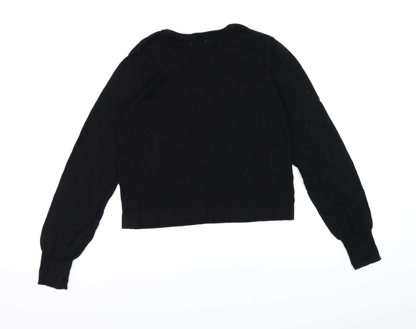 H&M Girls Black  Knit Pullover Jumper Size 14-15 Years