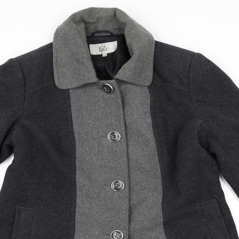 Womens UK Size 12 Isle Grey Pea Coat