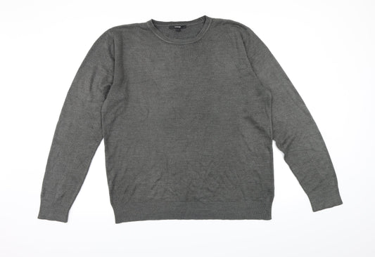 George Mens Grey  Knit Pullover Jumper Size L