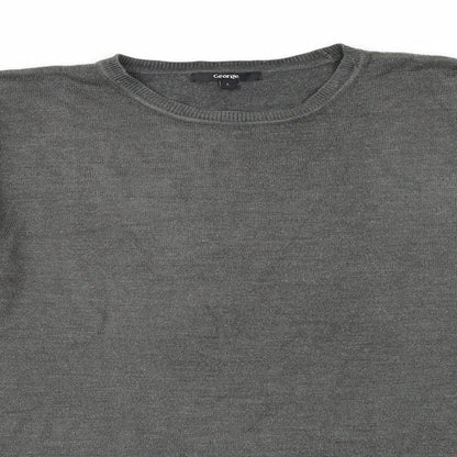 George Mens Grey  Knit Pullover Jumper Size L