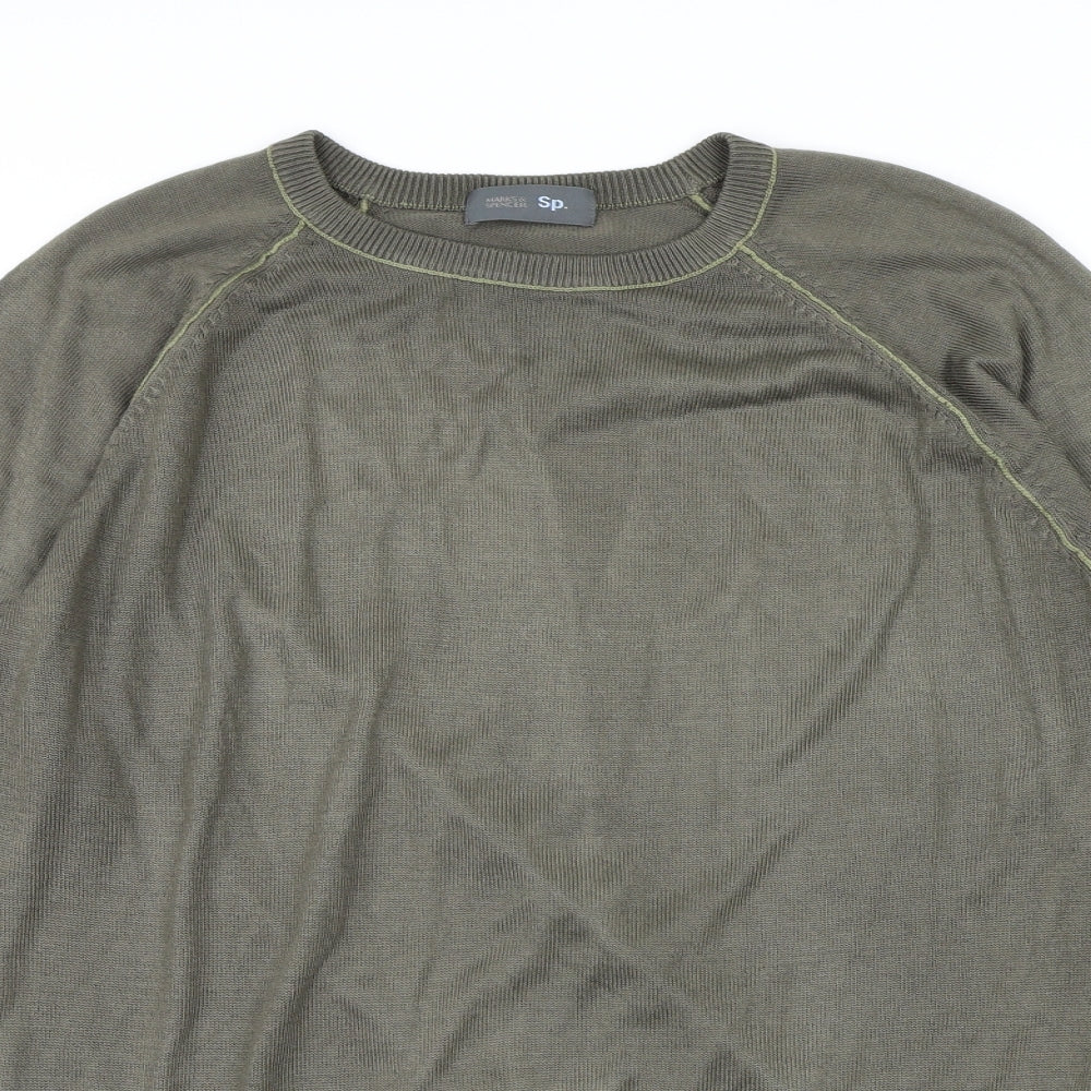 Marks and Spencer Mens Brown  Knit Pullover Jumper Size M