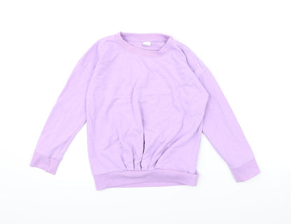 NEXT Girls Purple  Jersey Pullover Sweatshirt Size 7 Years