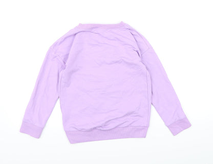 NEXT Girls Purple  Jersey Pullover Sweatshirt Size 7 Years