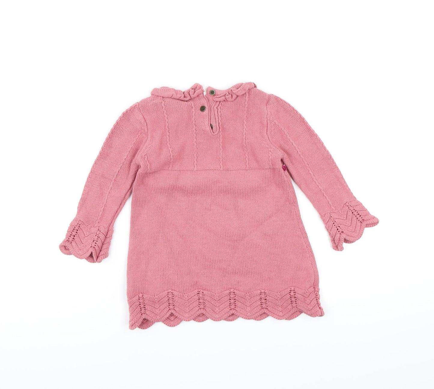 Lily Wicket Girls Pink  Knit Jumper Dress  Size 12 Months