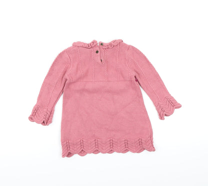 Lily Wicket Girls Pink  Knit Jumper Dress  Size 12 Months