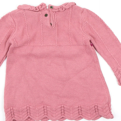 Lily Wicket Girls Pink  Knit Jumper Dress  Size 12 Months