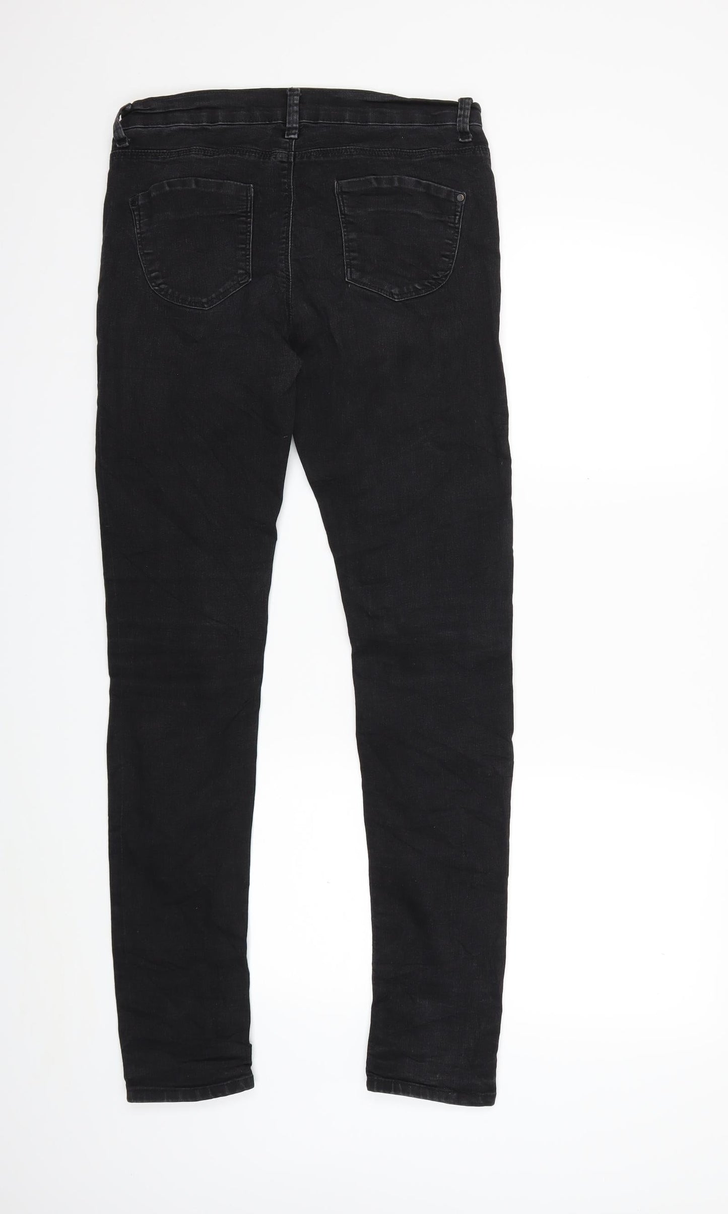 Denim & Co. Womens Black  Denim Skinny Jeans Size 30 in L31 in