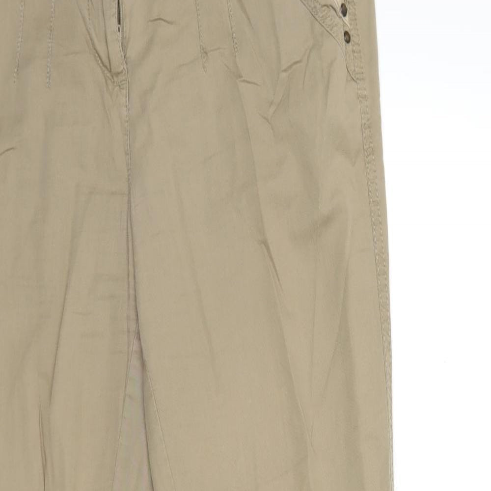Womens UK Size 12 BHS Regular Fit Cargo Beige Trousers