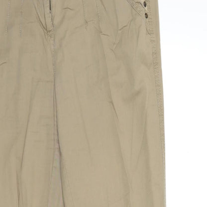 Womens UK Size 12 BHS Regular Fit Cargo Beige Trousers