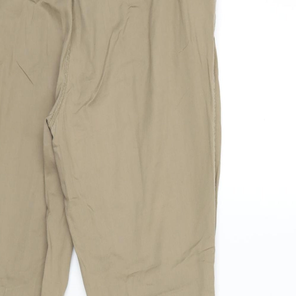 Womens UK Size 12 BHS Regular Fit Cargo Beige Trousers