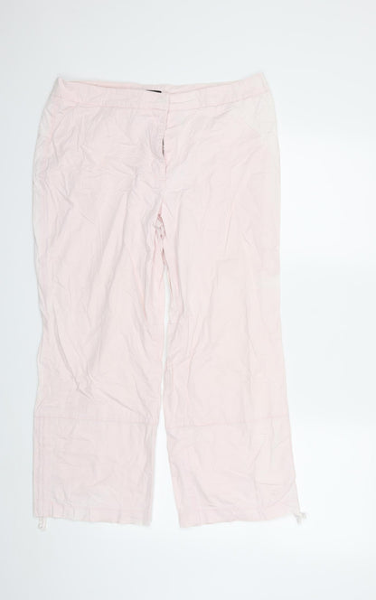 Womens UK Size 34 in Cambio Regular Fit  Pink Trousers