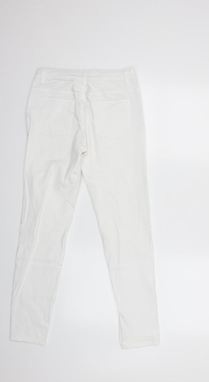 Womens UK Size 26 in Preworn Regular Fit Skinny White Jeans