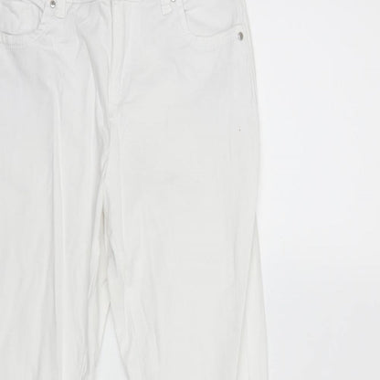 Womens UK Size 26 in Preworn Regular Fit Skinny White Jeans