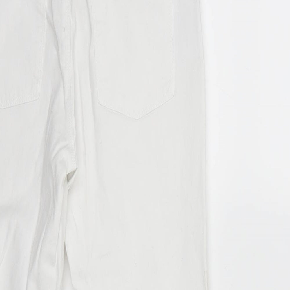 Womens UK Size 26 in Preworn Regular Fit Skinny White Jeans